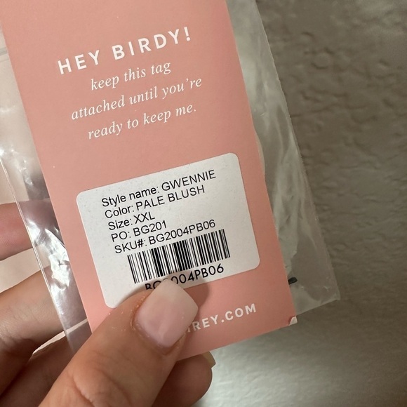 NWT Birdy Grey Gwennie Dress in Chiffon Pale Blush - Picture 5 of 7